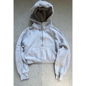 Lululemon Scuba Oversized Half-Zip Hoodie XS/S Light Grey